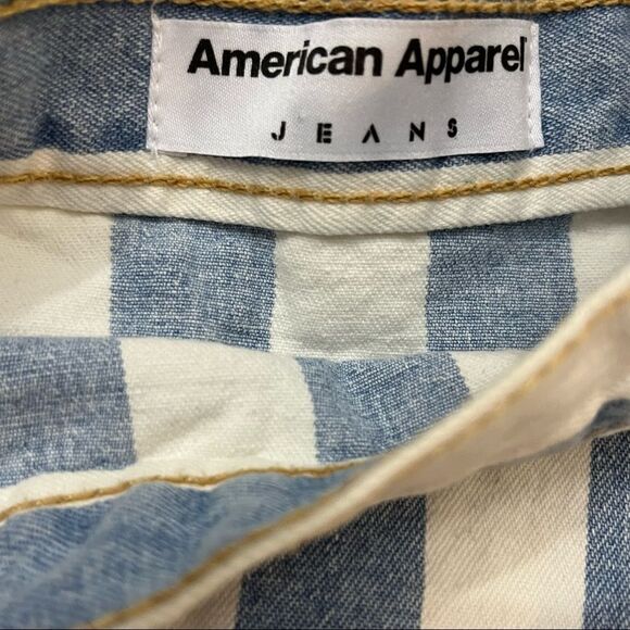 American Apparel High Waist Wide Stripe Circle Skirt Small - Picture 5 of 8